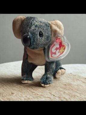 TY Beanie Baby Plush Koala Eucalyptus  Rare - Gray and Cream Small Pet Plush
